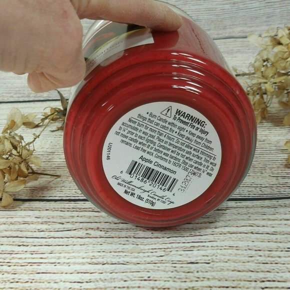 Scented Candles Apple Cinnamon Glass Jar Red Candle Home Décor Fragrance Gift - Picture 11 of 11